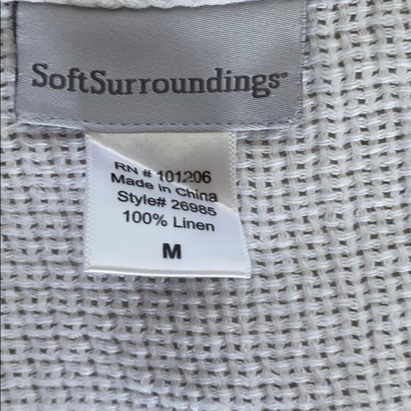 Soft Surroundings Linen Tunics Size Medium Tunics Waffle Knit V Neck Two - Picture 14 of 16